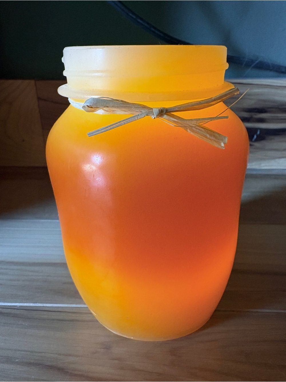 Candy corn mason jar flicker candle